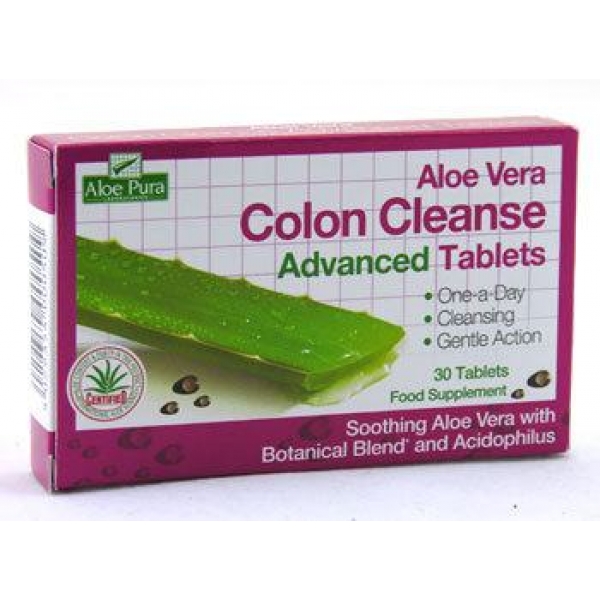 Aloe Pura Gentle Action Colon Cleanse 30 Tablets
