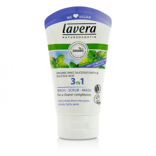Lavera 3 in 1 Organic Face Wash, Scrub and Mask - 125ml